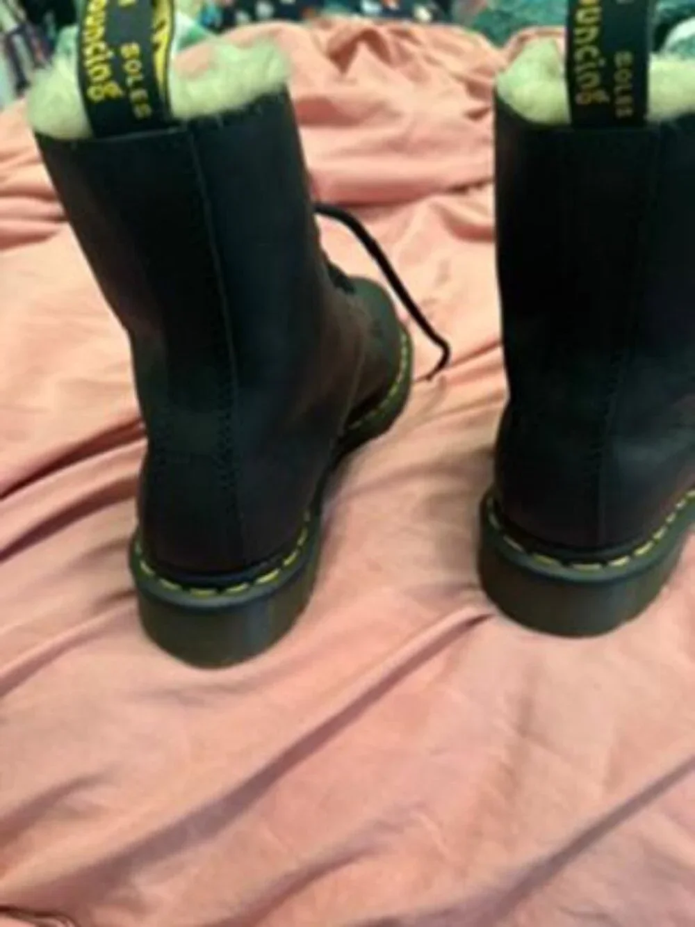 Dr Martens Faux Fur Line Lace Up Boots